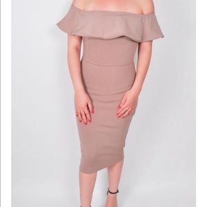 off the shoulder pencil dress
